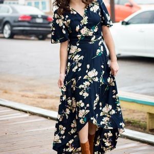 Floral High Low Dress
